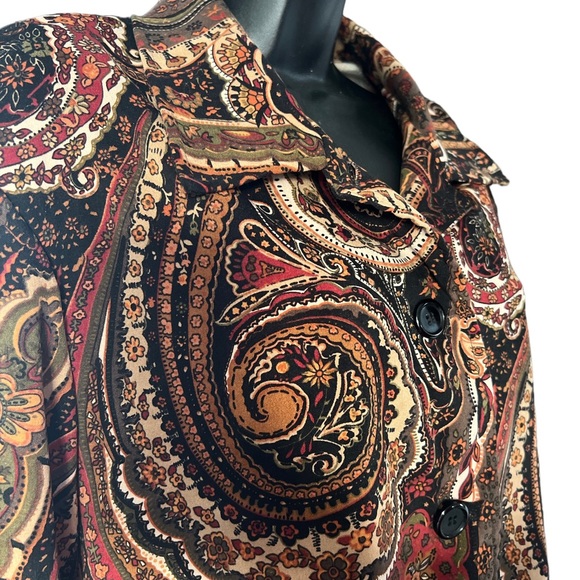 Kim Rogers Signature Petite 70’s Style Collared Button up Shirt Size XLP - Picture 2 of 12